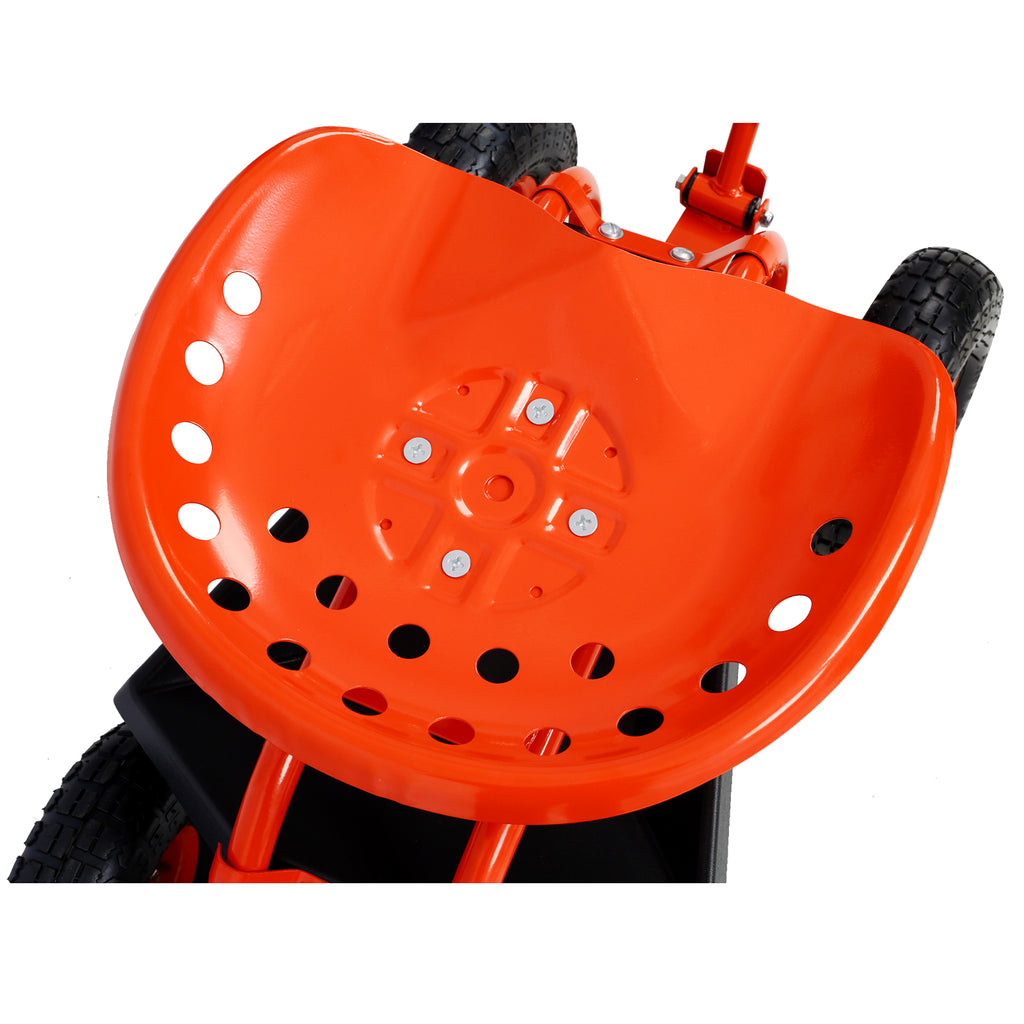 Rolling Garden Scooter Garden Cart Seat with Wheels and Tool Tray