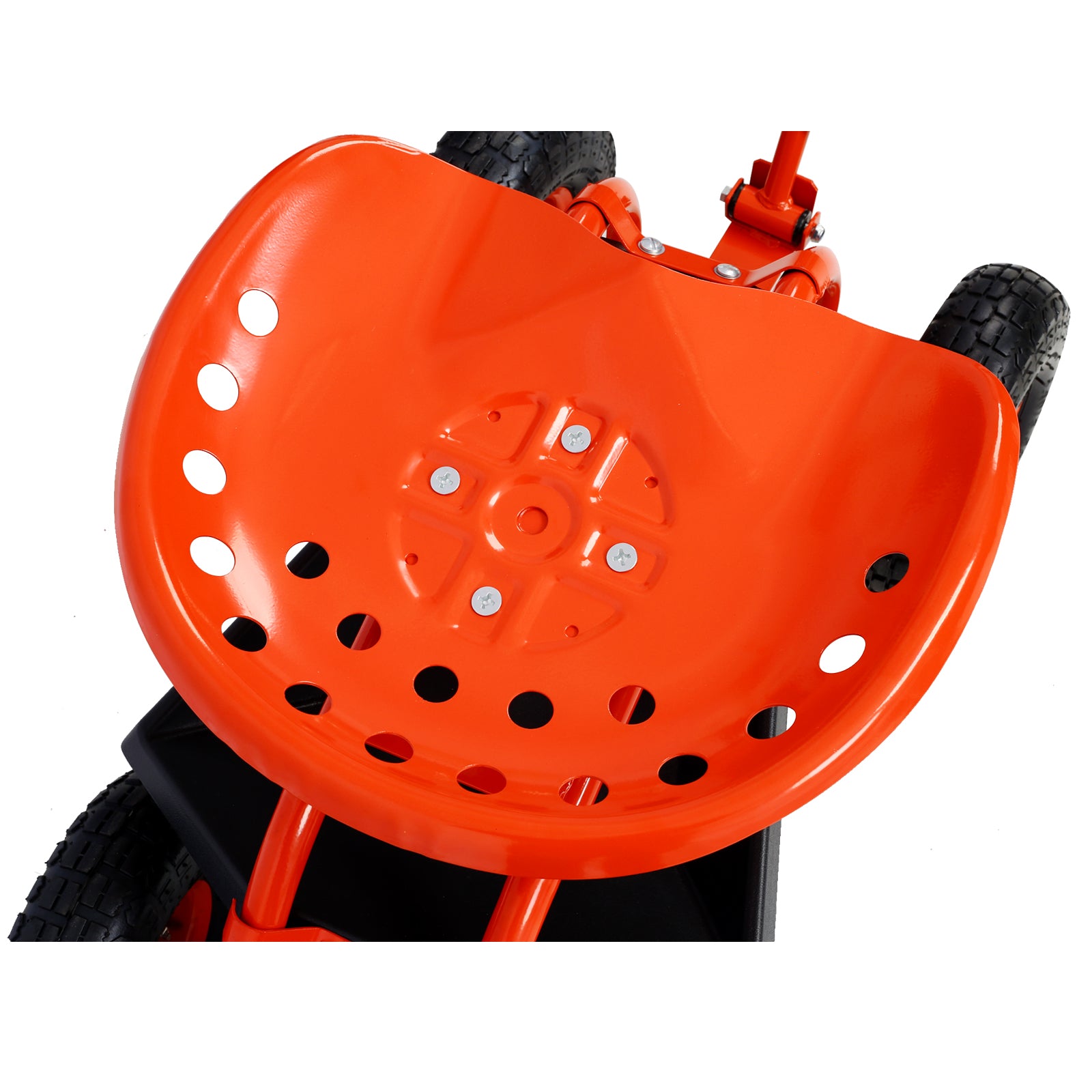 Rolling Garden Scooter Garden Cart Seat with Wheels and Tool Tray
