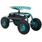 Rolling Garden Scooter Garden Cart Seat with Wheels