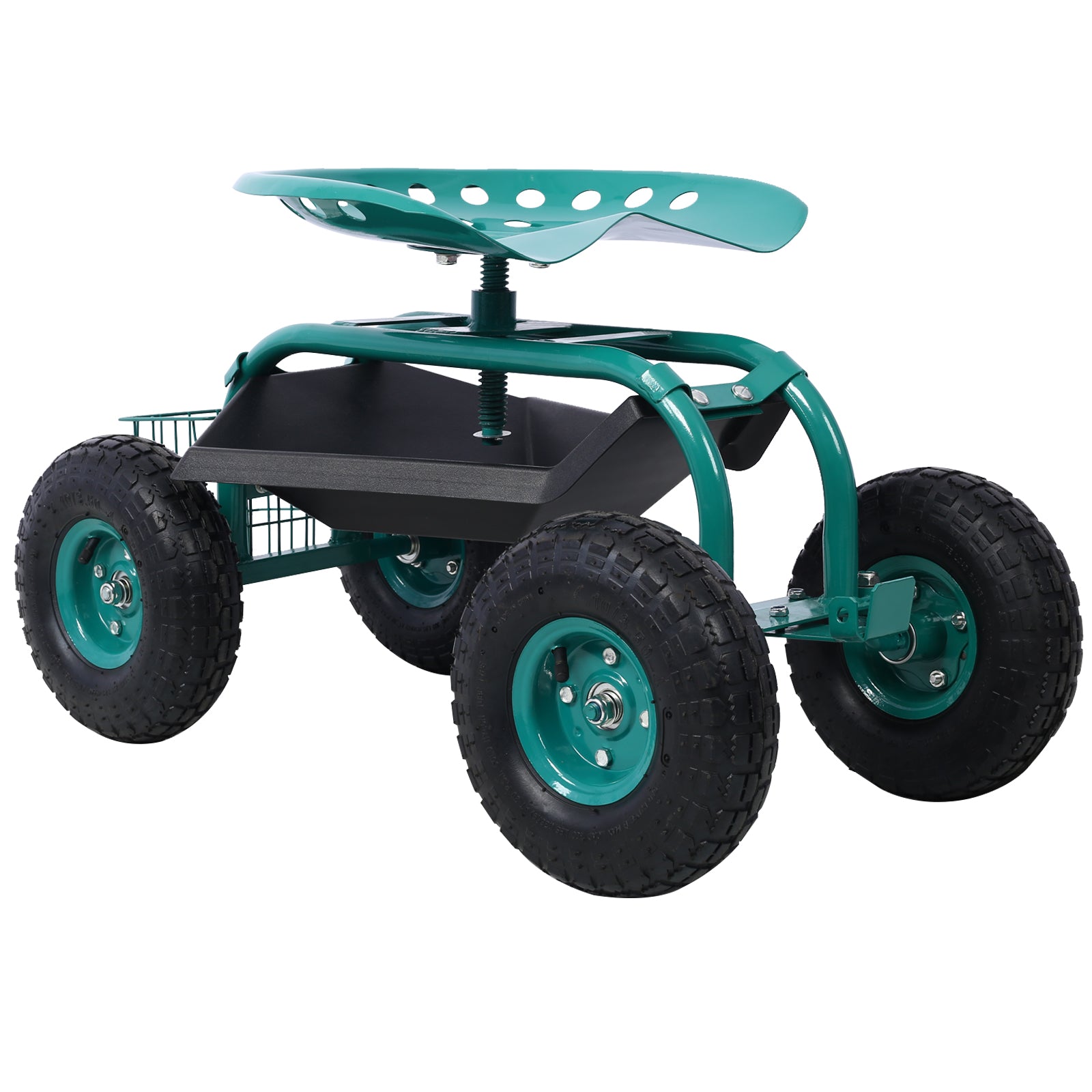 Rolling Garden Scooter Garden Cart Seat with Wheels
