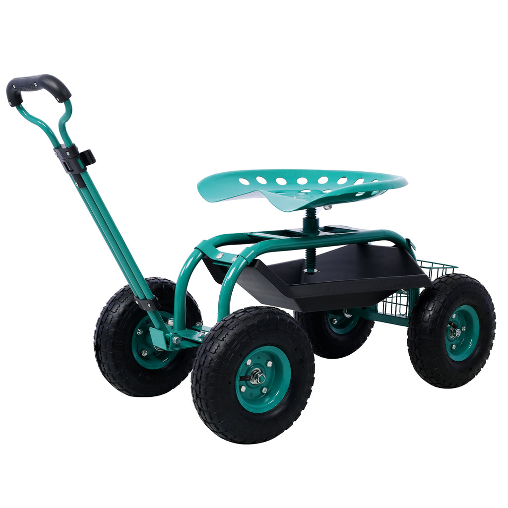 Rolling Garden Scooter Garden Cart Seat with Wheels