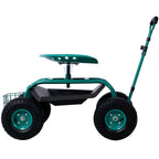 Rolling Garden Scooter Garden Cart Seat with Wheels