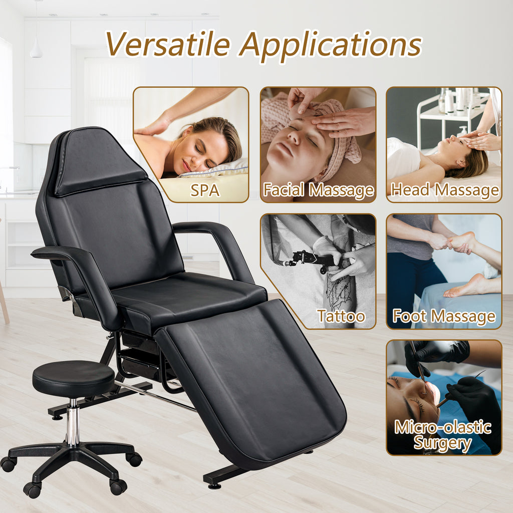 Massage Salon Tattoo Chair with Hydraulic Stool