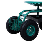 Rolling Garden Scooter Garden Cart Seat with Wheels