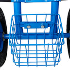 Rolling Garden Scooter Garden Cart Seat with Wheels and Tool Tray