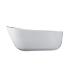 67 Inch Solid Surface Oval Shape Soaking Bathtub