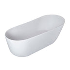 67 Inch Solid Surface Oval Shape Soaking Bathtub