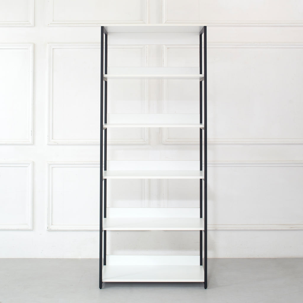 Fiona Wood and Metal Walk-in Closet with Five Shelves