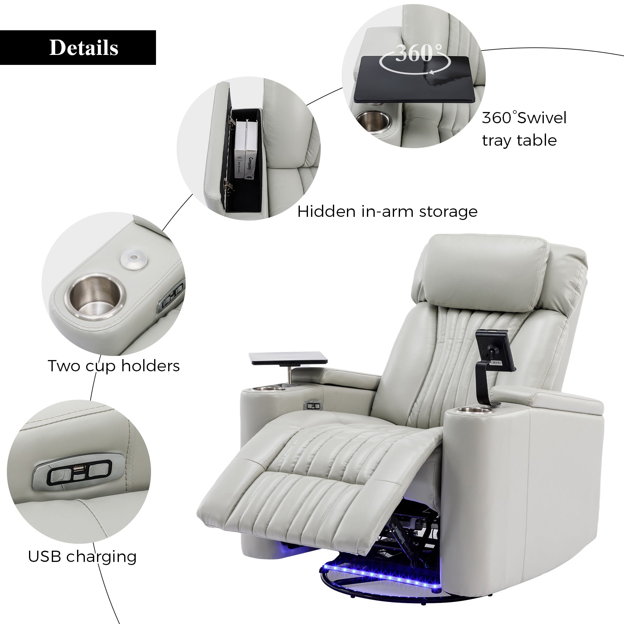 270° Power Swivel Recliner