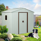 8ft x 4ft Outdoor Metal Storage Shed with Window