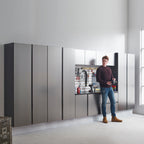 Nova Series Wood Utility Storage Garage Cabinet in Metallic