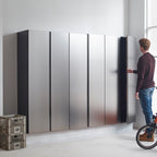 Nova Series Wood Utility Storage Garage Cabinet in Metallic