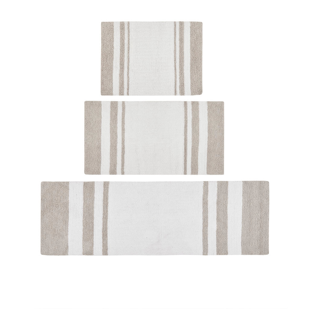 Reversible Bath Rug in Taupe