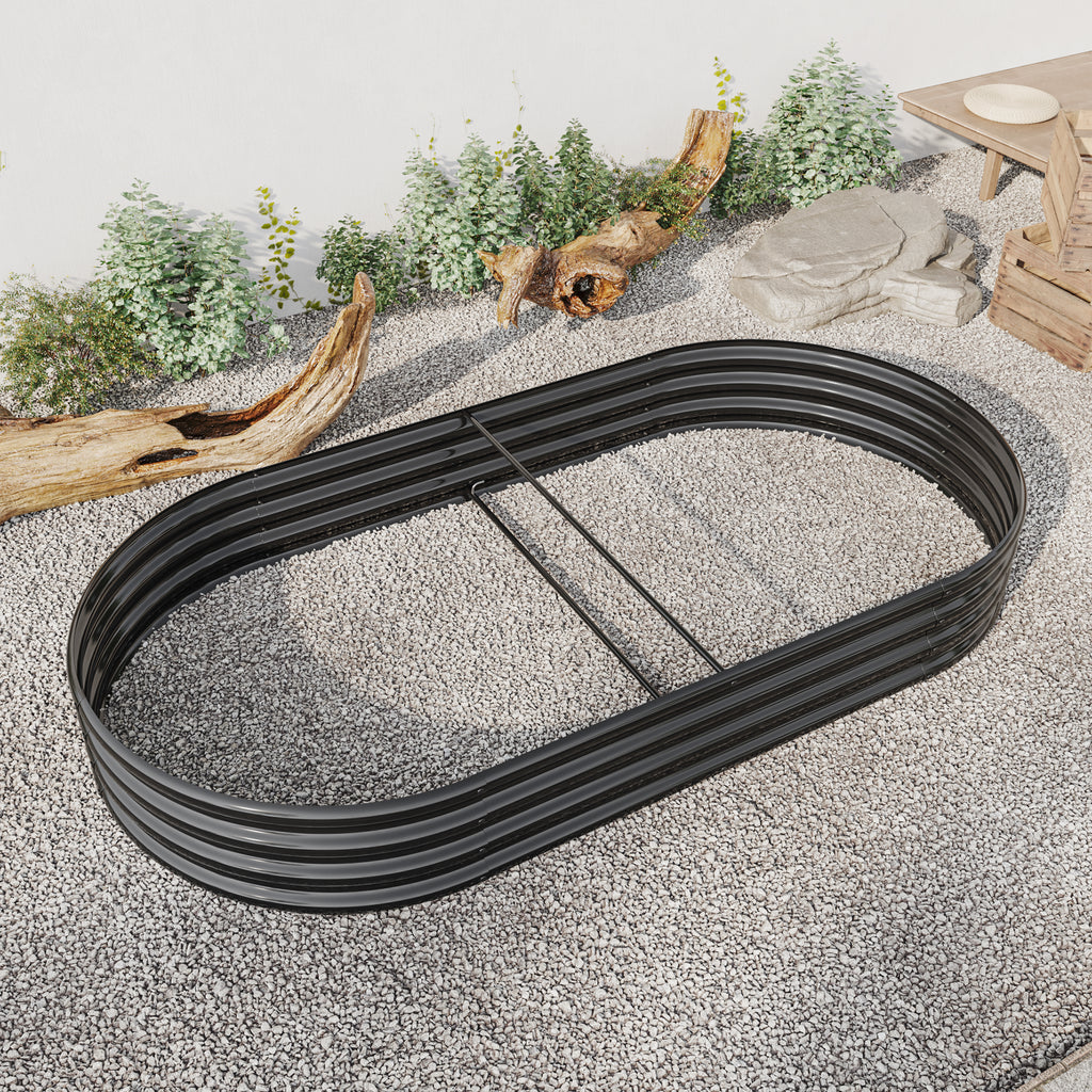 Oval Large Metal Raised Garden Bed