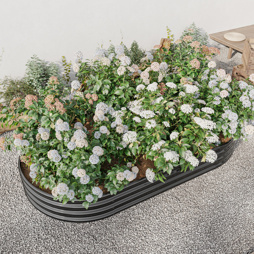 Oval Large Metal Raised Garden Bed