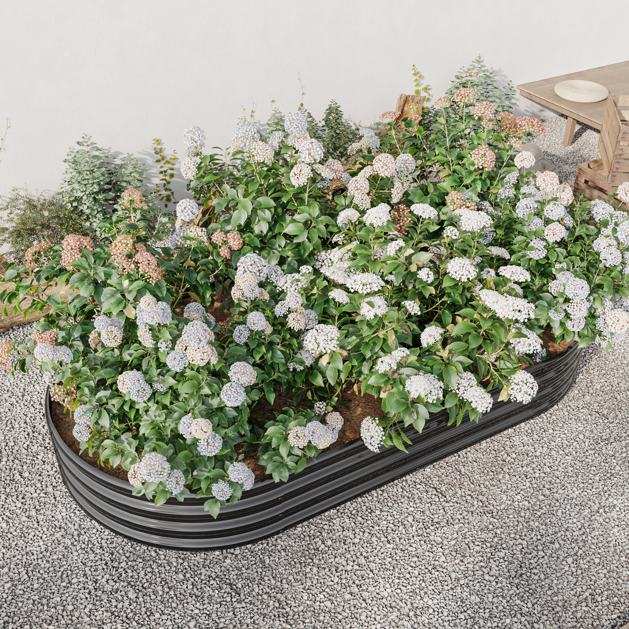 Oval Large Metal Raised Garden Bed