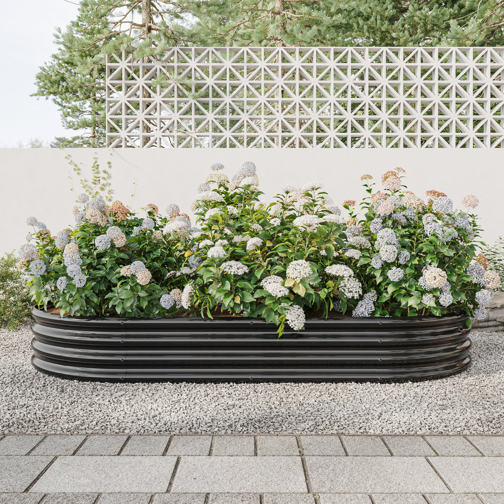 Oval Large Metal Raised Garden Bed