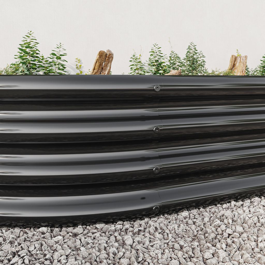 Oval Large Metal Raised Garden Bed
