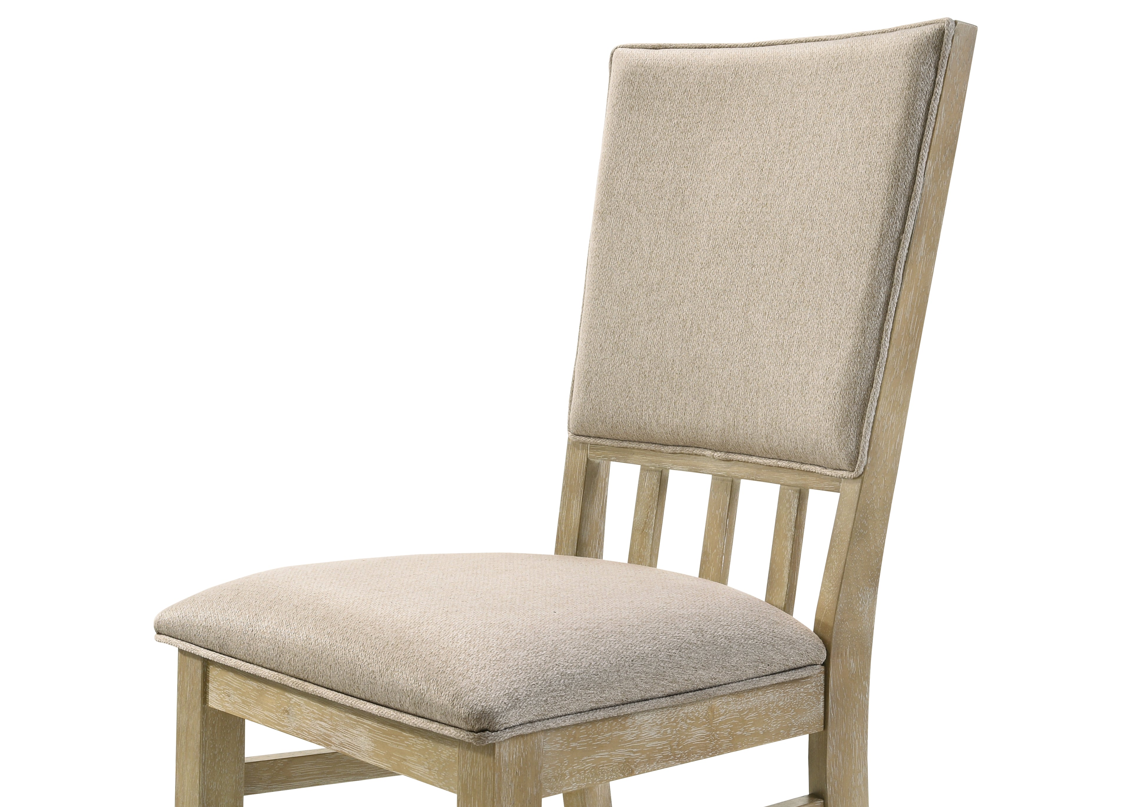 Brutus Set of 2 Reclaimed Wheat Contemporary Fabric Dining Chairs