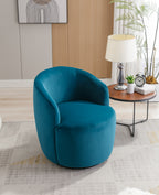 Velvet Fabric Swivel Accent Armchair Barrel Chair