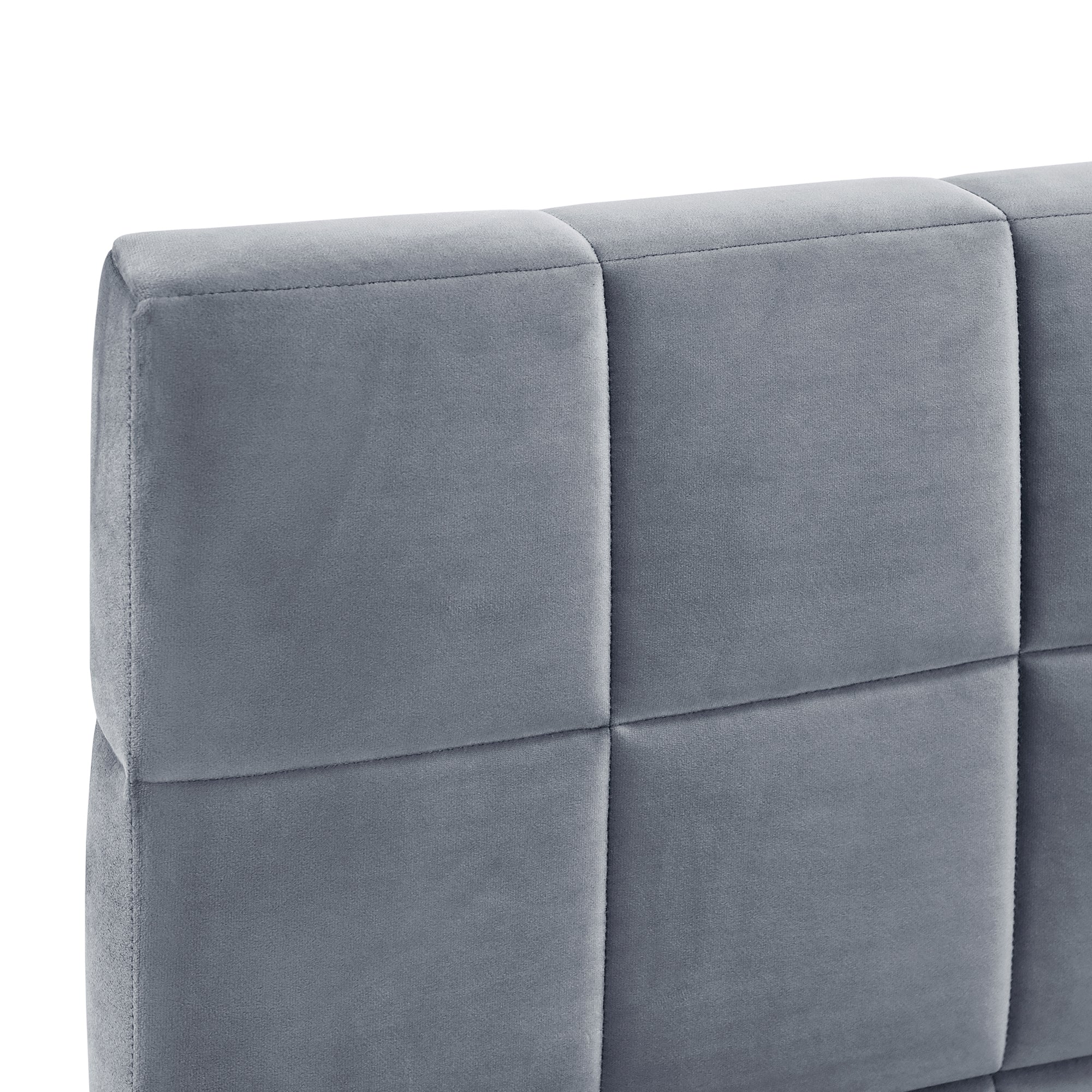 Full Size Upholstered Daybed/Sofa Bed Frame - Gray Velvet