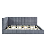 Full Size Upholstered Daybed/Sofa Bed Frame - Gray Velvet