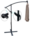 10 ft Outdoor Patio Umbrella With Solar Powered LEDs