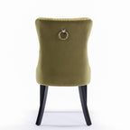 Nikki Collection Modern Velvet Upholstered Dining Chair Set