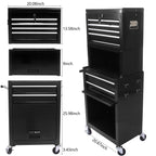 Tool Cabinet on Wheels - 6-Drawer Lockable Rolling Tool Chest
