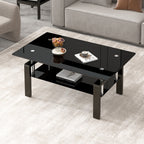 Tempered Black Glass Coffee Table