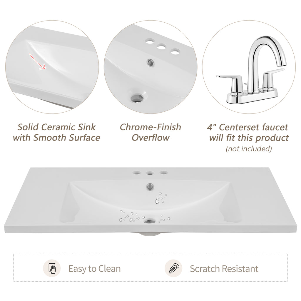 36" Bathroom Vanity with Sink Combo