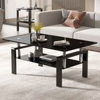Tempered Black Glass Coffee Table