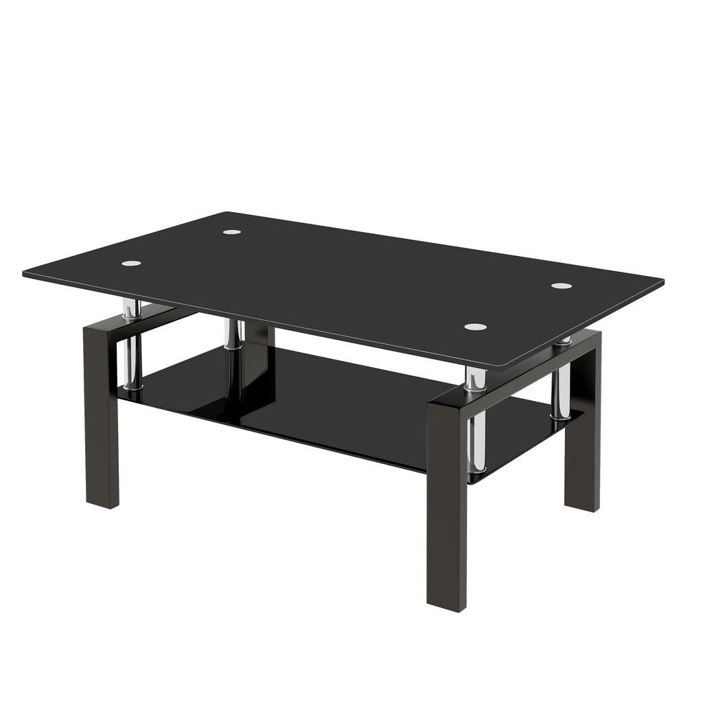 Tempered Black Glass Coffee Table