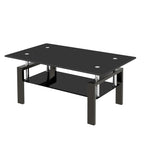 Tempered Black Glass Coffee Table