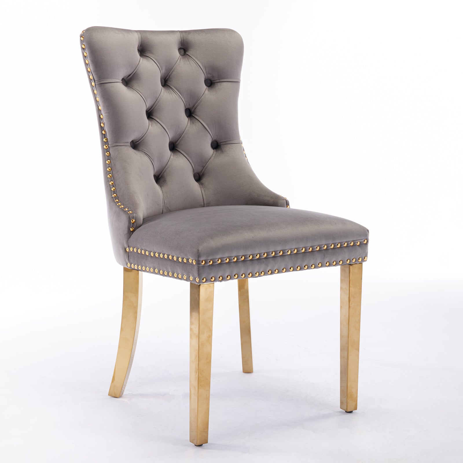 Nikki Collection Velvet Upholstered Dining Chair Set of 2