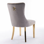Nikki Collection Velvet Upholstered Dining Chair Set of 2