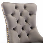 Nikki Collection Velvet Upholstered Dining Chair Set of 2