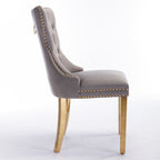 Nikki Collection Velvet Upholstered Dining Chair Set of 2