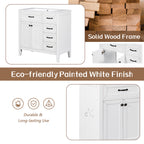 36" Bathroom Vanity Without Sink, Cabinet Base Only