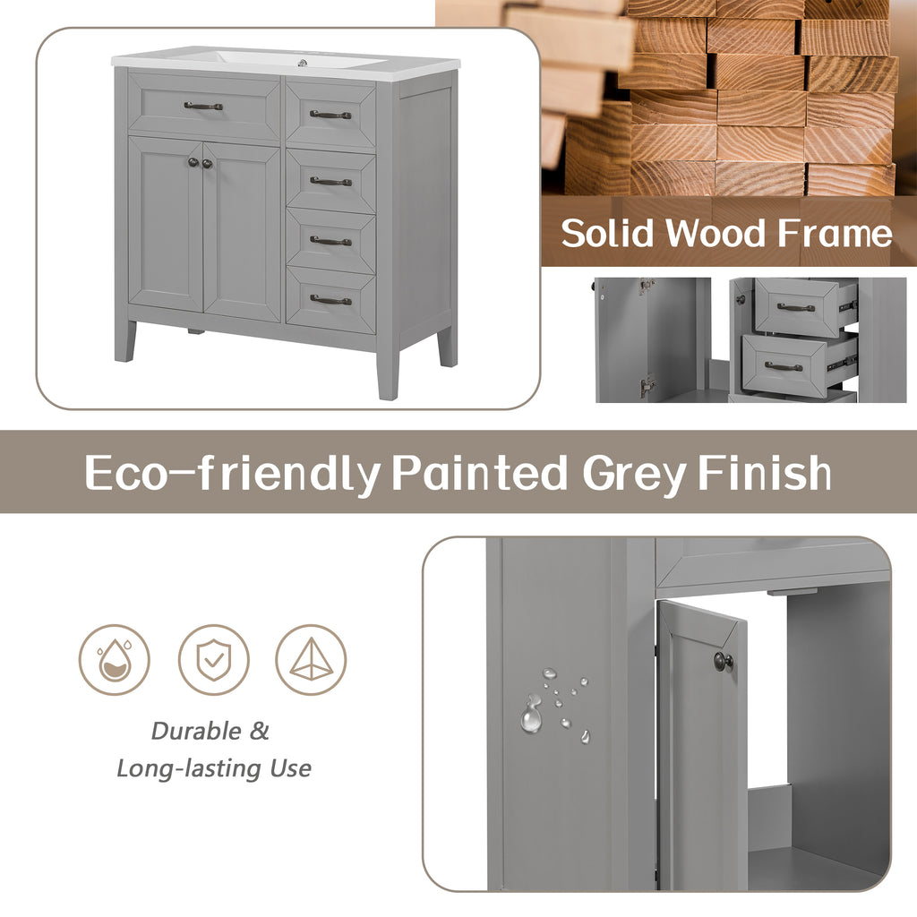 36" Bathroom Vanity with Sink Combo