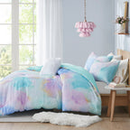 Twin/Twin XL Watercolor Tie Dye Printed Comforter Set