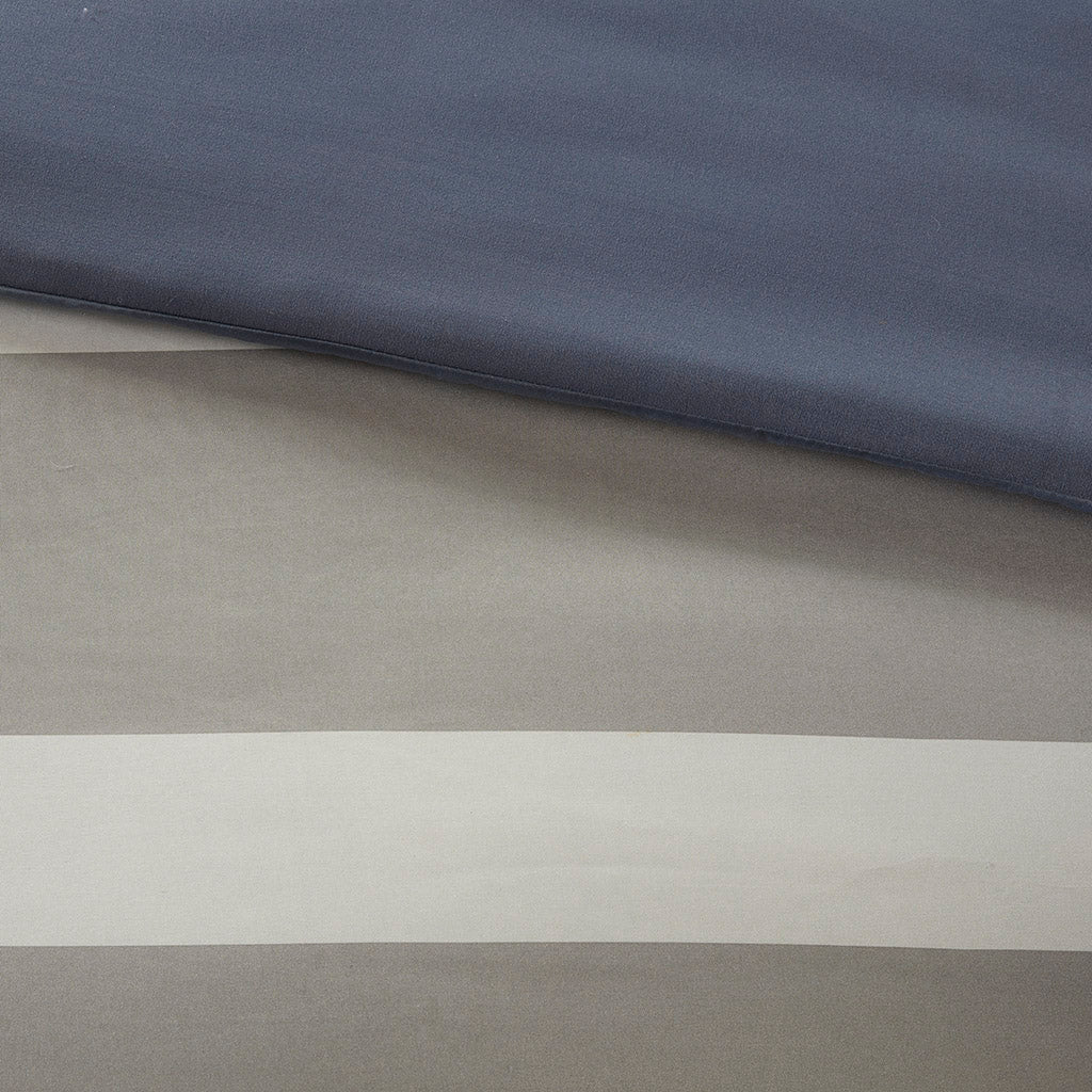 Queen Striped Comforter Set with Bed Sheets