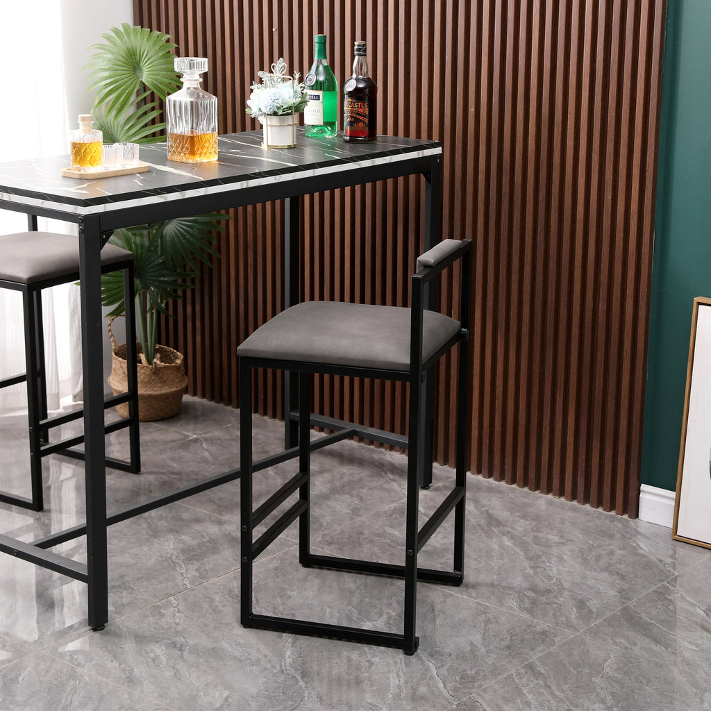 Set of 2 Counter Height Barstools with Back