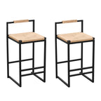 Set of 2 Bar Stools with Back