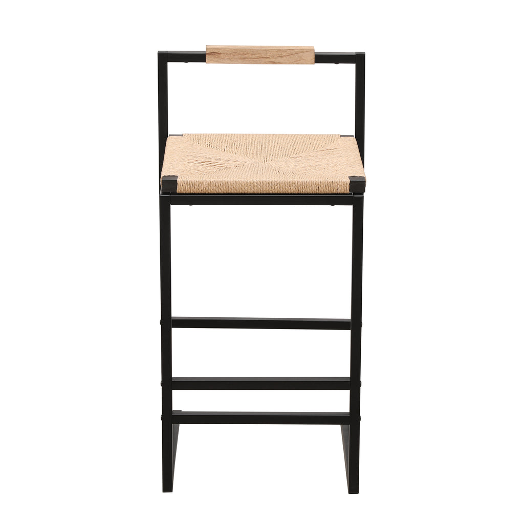 Set of 2 Bar Stools with Back