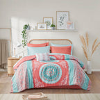 Twin Boho Comforter Set with Bed Sheets