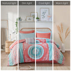 Twin Boho Comforter Set with Bed Sheets