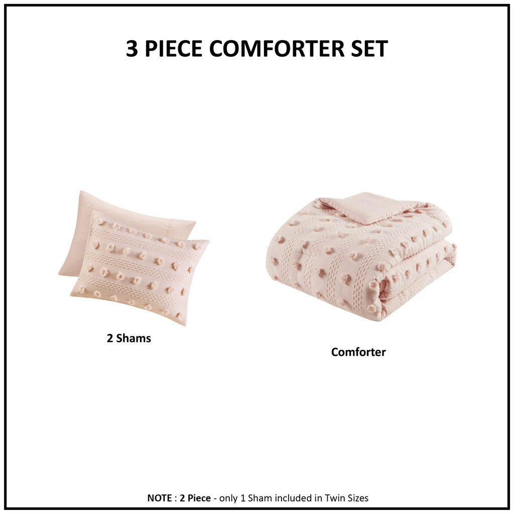 Twin/Twin XL Clip Jacquard Comforter Set