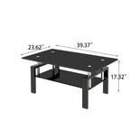 Tempered Black Glass Coffee Table
