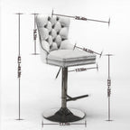 Thick Golden Swivel Velvet Barstools